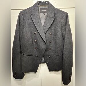 Banana Republic Double Breasted Wool Blazer Made In Indonesia - Womens Size 12